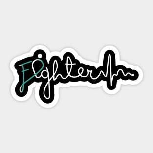 Fighter- Cervical Cancer Gifts Cervical Cancer Awareness Sticker